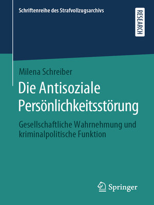 cover image of Die Antisoziale Persönlichkeitsstörung